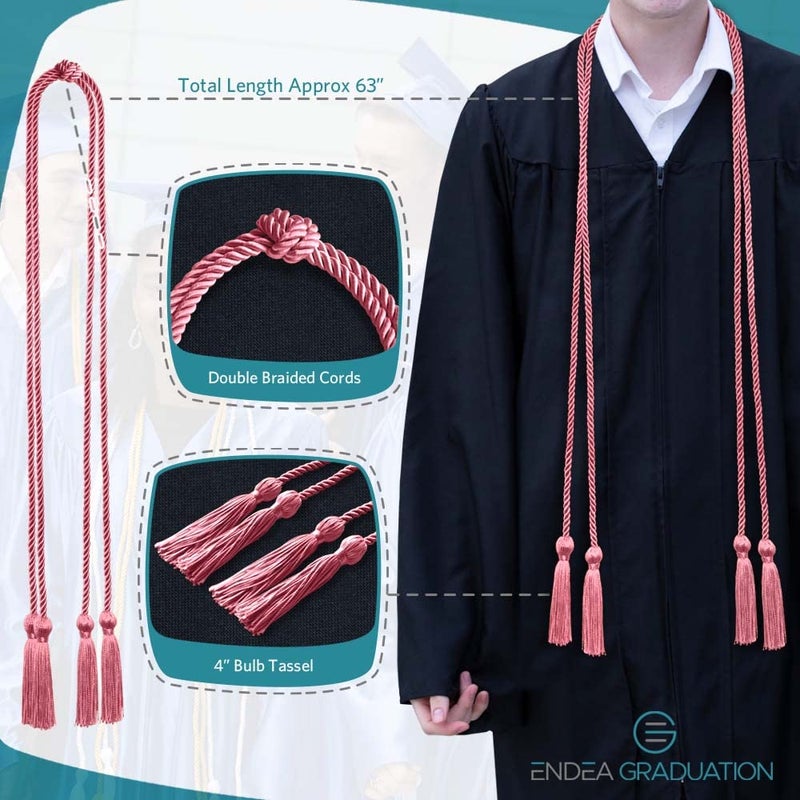 Endea Graduation Double Honor Cord (Pink) - Image 3
